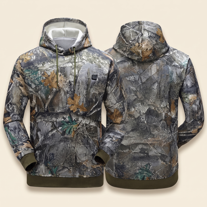 StandHeat heated camo hoodie front and back